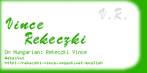 vince rekeczki business card